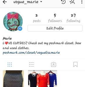 My new Instagram for poshmark